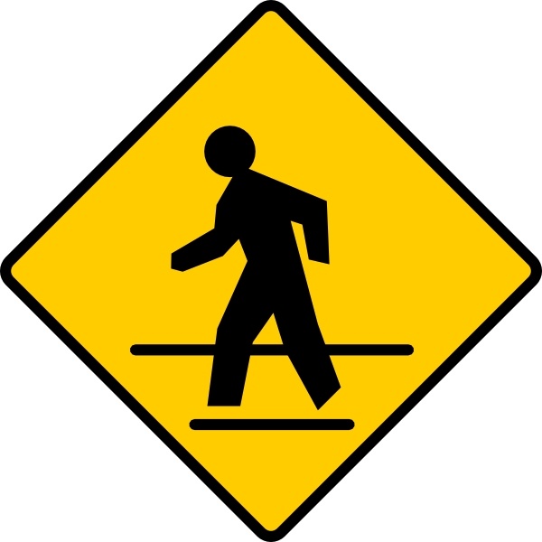 600x600 Us Crosswalk Sign Clip Art Free Vector In Open Office Drawing