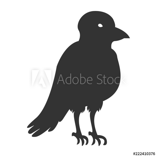 500x500 Crow Silhouette Vector