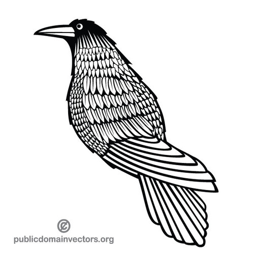 Crow Vector Clip Art 500x500 Crow Vector Clip Art