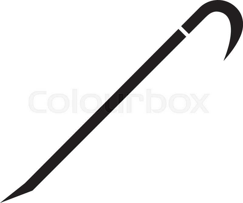800x667 Crowbar Glyph Icon Silhouette Symbol Stock Vector Colourbox