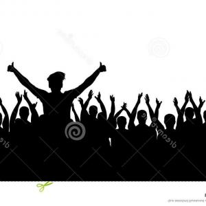 300x300 Silhouette Cheer Crowd People Audience Cheering Applause Clapping