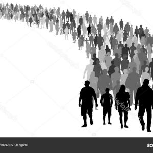 300x300 Crowd Of People In Team Icon Silhouettes Vector Hoodamathrun