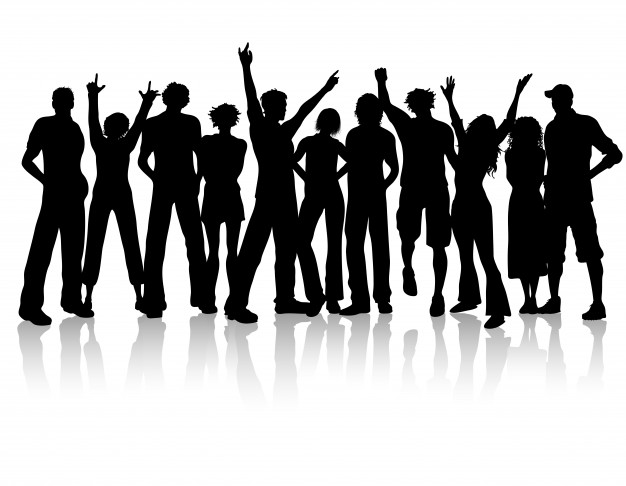 626x486 Large Crowd Of People Vector Free Download