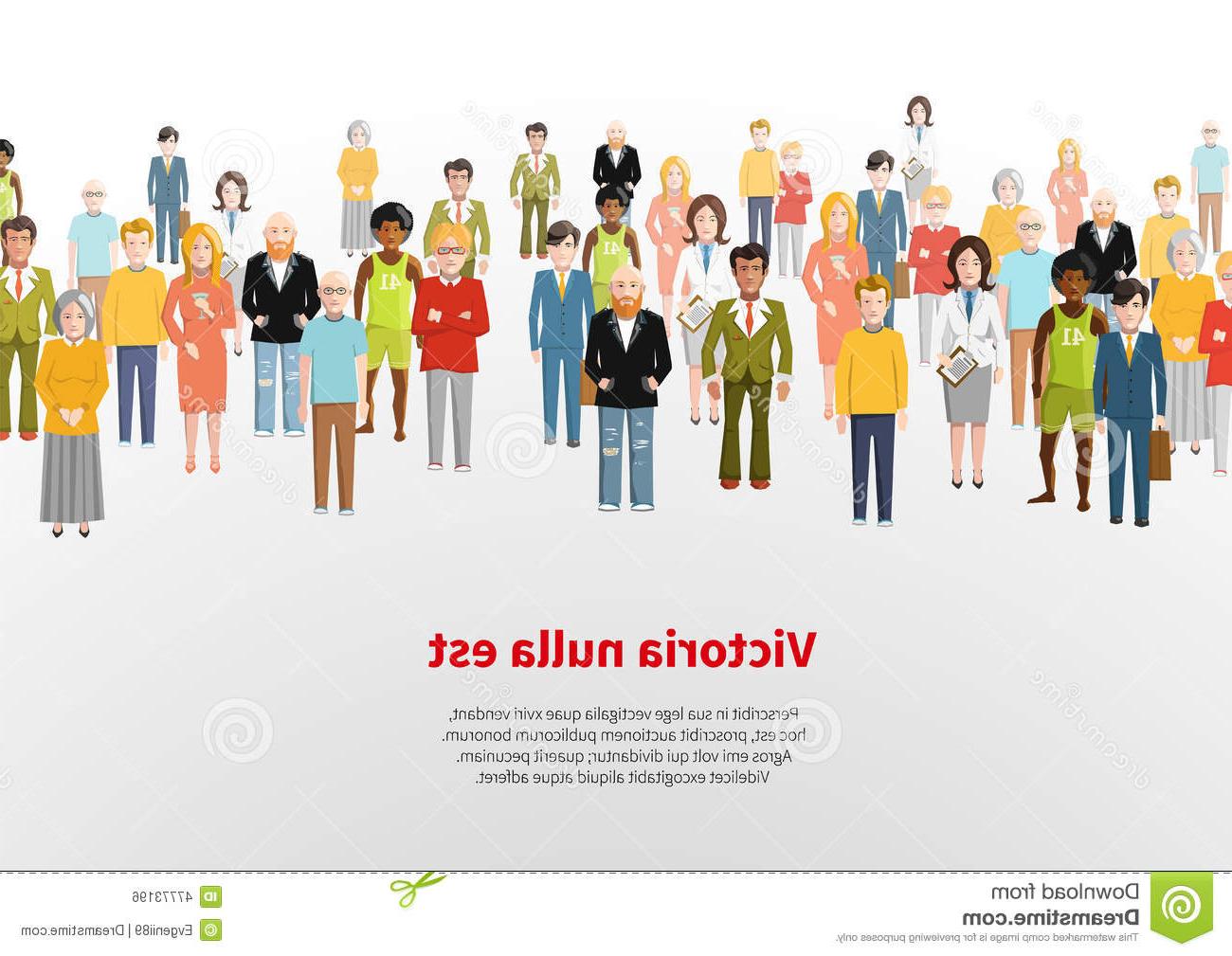 1300x1009 Best Hd Large Crowd Of People Vector Cdr Free Vector Art, Images