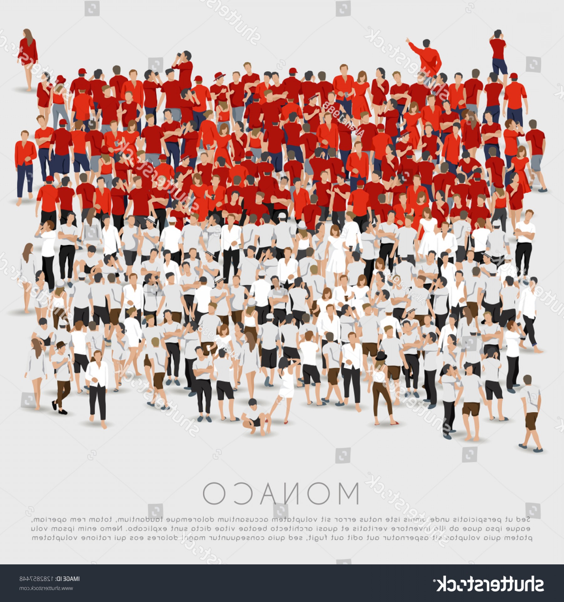 1800x1920 Vector Crowd Of People With Flag Lamaison