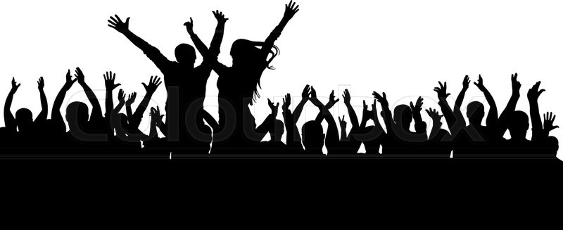 800x327 Concert Disco, Dancing Crowd Stock Vector Colourbox