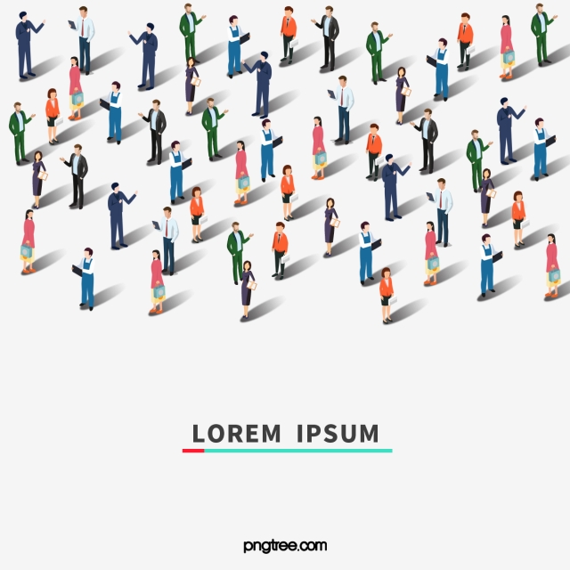 640x640 Crowd Cartoon Characters Business People, Cartoon Vector, Business