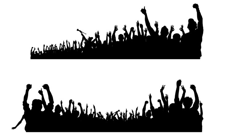 Crowd Silhouette Vector