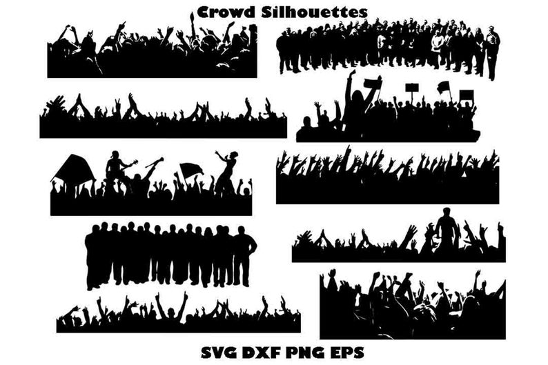 794x529 Crowd Silhouette Crowd Clipart Crowd Crowd Etsy
