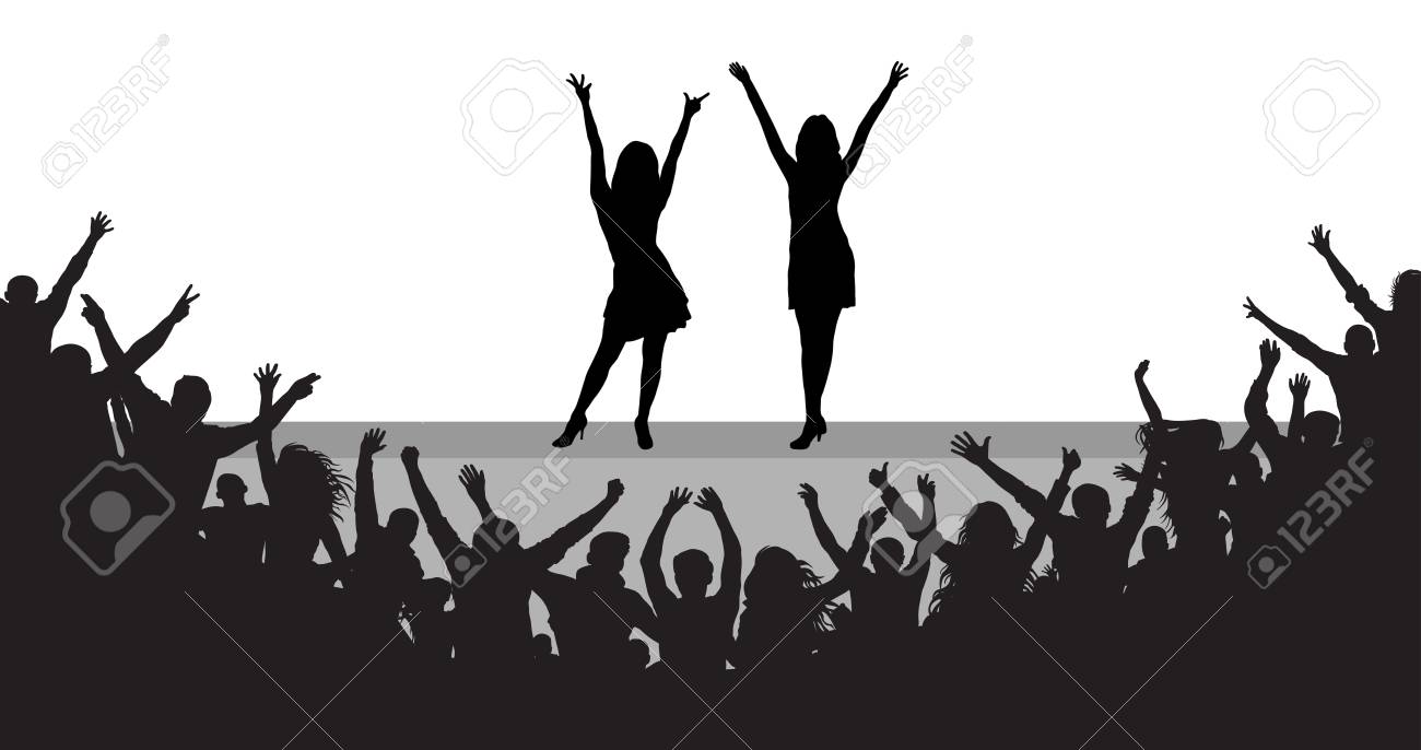 1300x686 Huge Collection Of 'audience Silhouette Vector' Download More