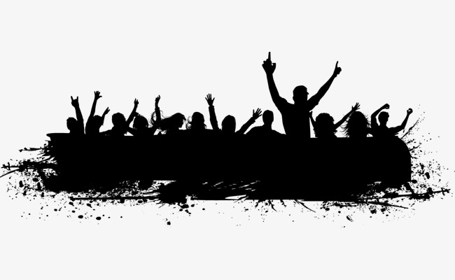 650x400 Huge Collection Of 'crowd Silhouette Vector' Download More Than