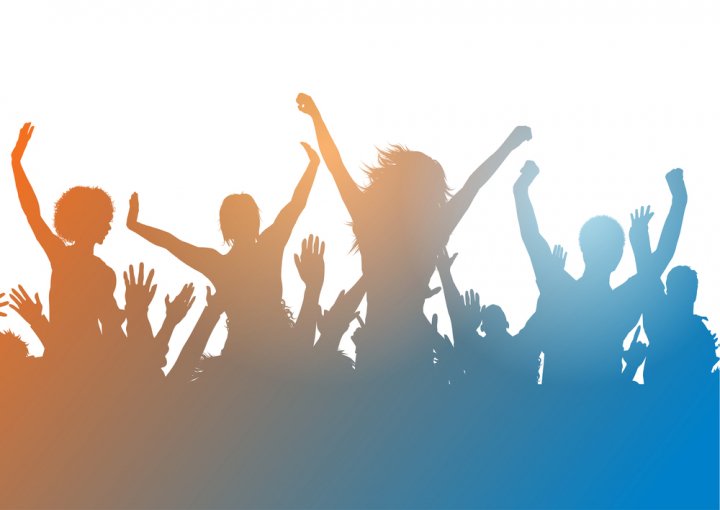 720x510 Party Crowd Silhouette