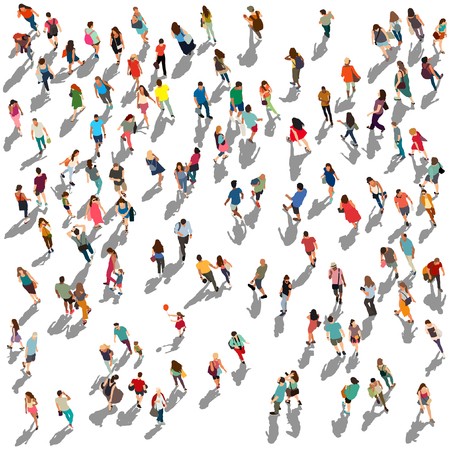 450x450 People Crowd Vector Illustration Royalty Free Vector Graphics