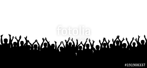 Applause Crowd Silhouette Vector People Applauding Cheerful 500x234 Applause Crowd Silhouette Vector People Applauding Cheerful