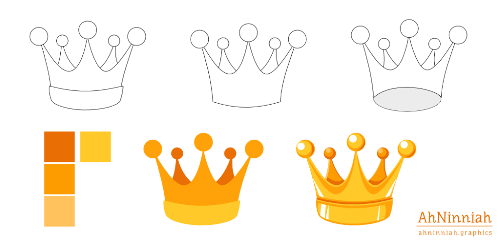 1000x491 Drawing A Vector Crown Inkscape Tutorials Blog