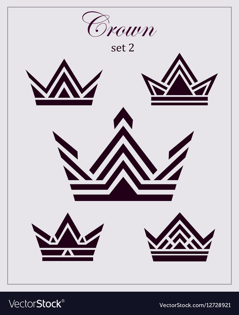 818x1080 Crown Drawing Stylized Drawings Of Crowns A Set Icons On Vector