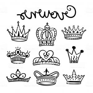 300x300 Best King And Queen Crown Drawing Vector Drawing Newwaysys