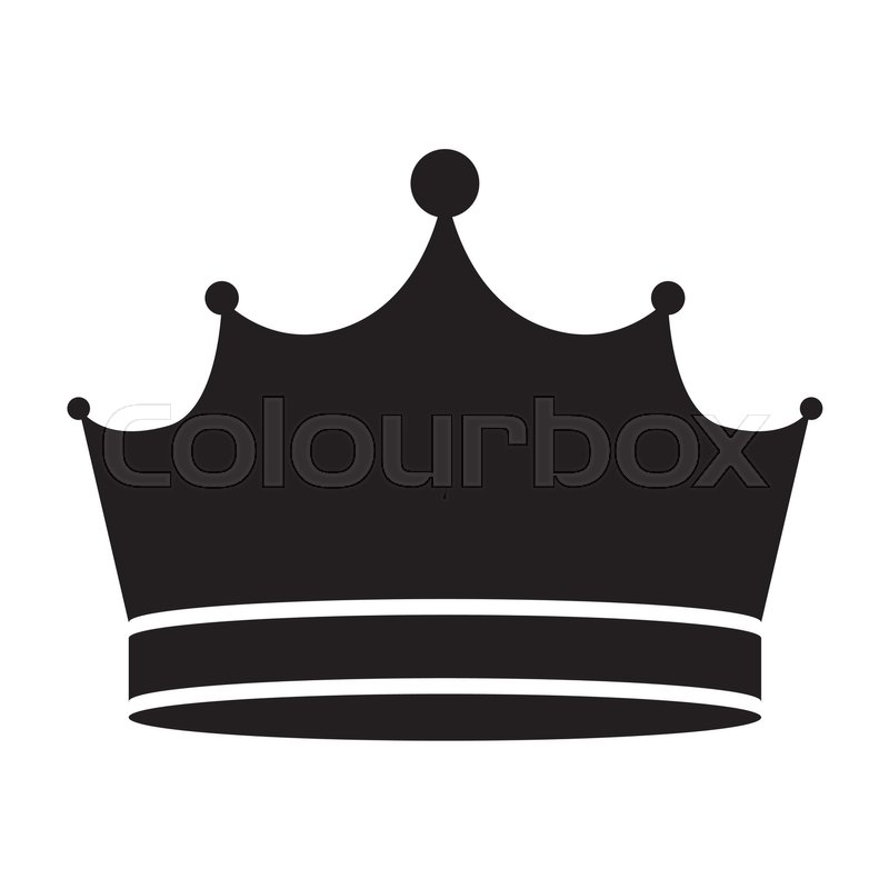 800x800 King Crown Silhouette Vector