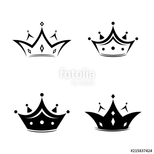 500x500 Crown King Logo Silhouette Stock Image And Royalty Free Vector