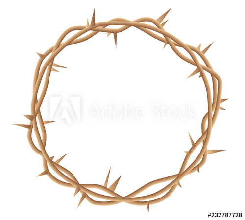 Crown Of Thorns Vector Illustration 500x450 Crown Of Thorns Vector Illustration