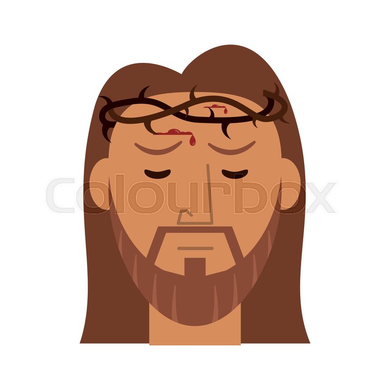 Face Jesus Christ With Crown Thorns Stock Vector Colourbox 800x800 Face Jesus Christ With Crown Thorns Stock Vector Colourbox