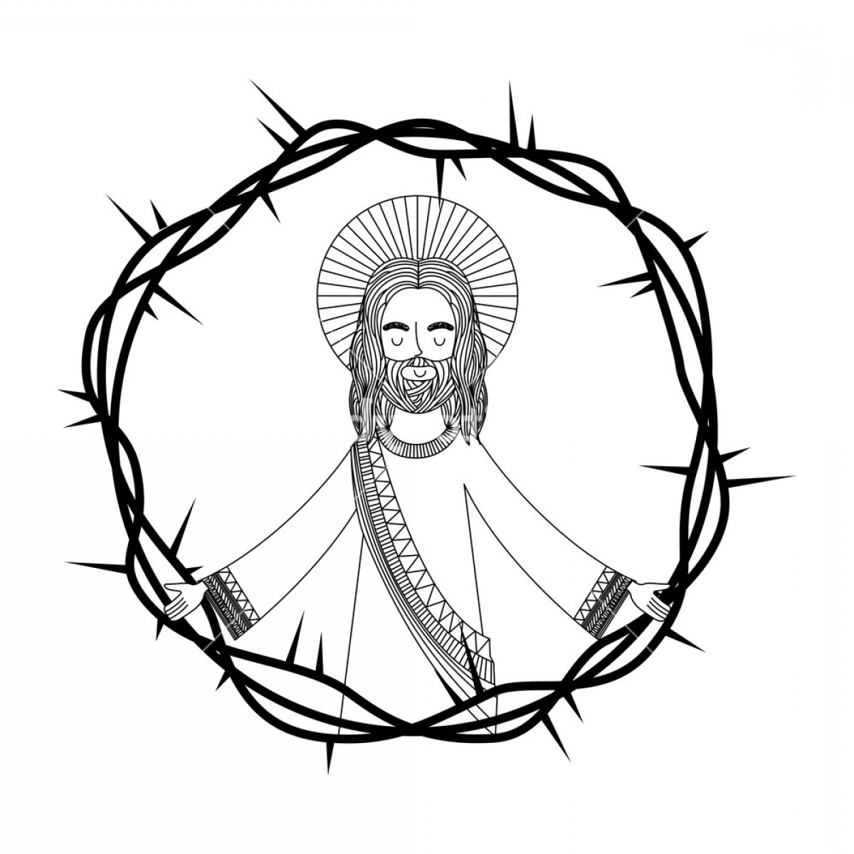 Jesus Wearing Crown Vector Hoodamath 1200x1200 Jesus Wearing Crown Vector Hoodamath