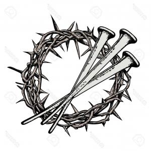 Stock Illustration Cross Crown Thorns Symbol Christianity Hand 300x300 Stock Illustration Cross Crown Thorns Symbol Christianity Hand