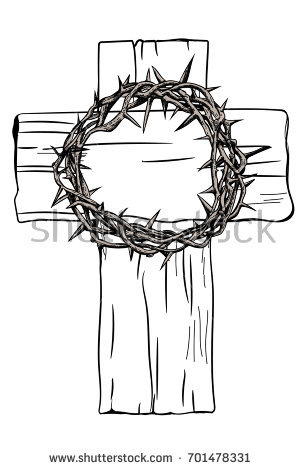 Cross With Crown Of Thorns Clipart 300x470 Cross With Crown Of Thorns Clipart