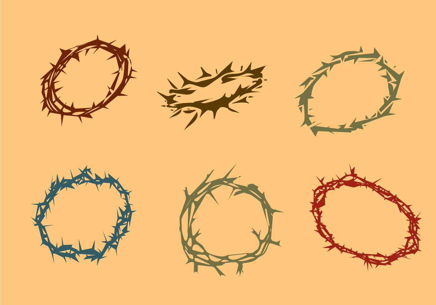 Crown Of Thorns Free Vector Art 1400x980 Crown Of Thorns Free Vector Art
