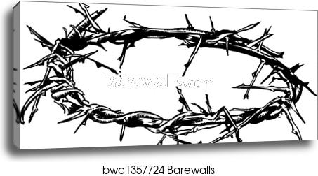 Crown Of Thorns Vector Illustration, Canvas Print Barewalls 453x252 Crown Of Thorns Vector Illustration, Canvas Print Barewalls