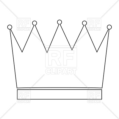 400x400 Crown Outline Icon Vector Image Of Silhouettes, Outlines