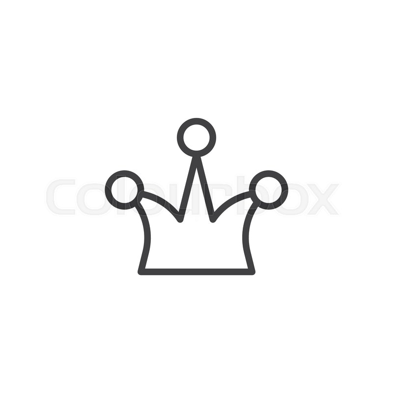 800x800 Crown Outline Icon Linear Style Sign Stock Vector Colourbox