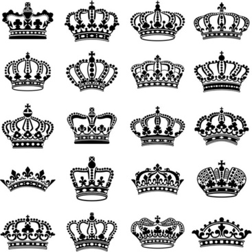 367x368 Crown Silhouette Free Vector Download