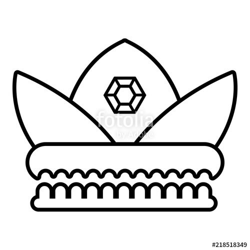 500x500 Gold Crown Icon Outline Illustration Of Gold Crown Vector Icon