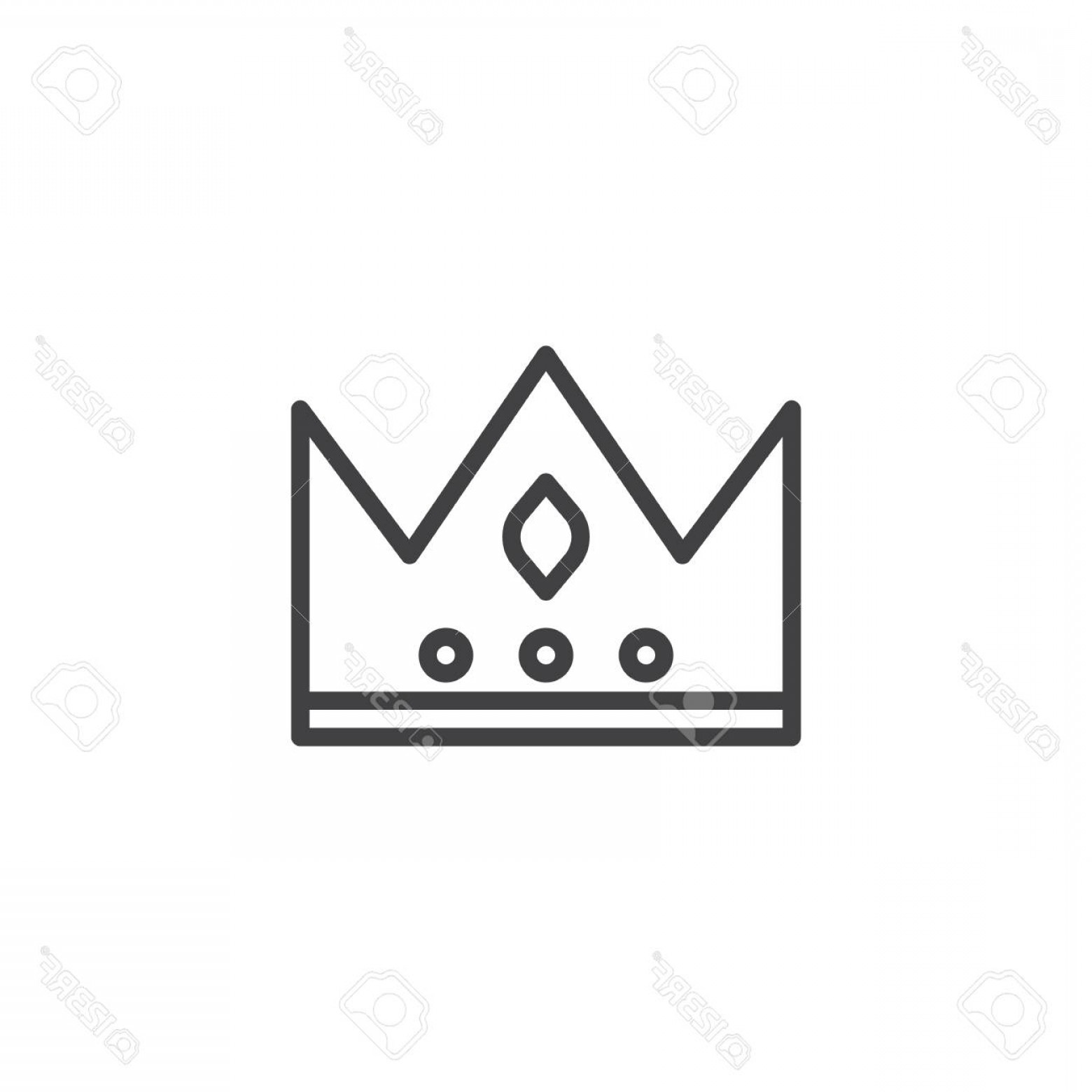 1560x1560 Photostock Vector Crown Line Icon Outline Vector Sign Linear Style
