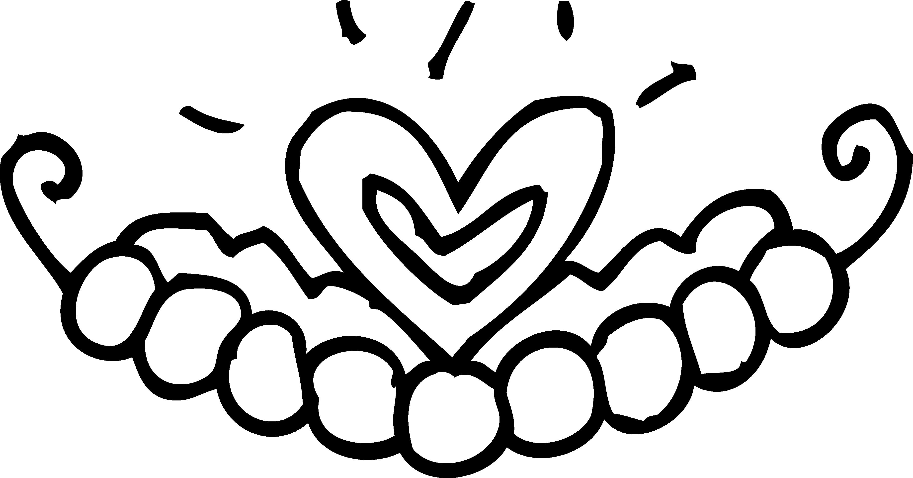 3663x1917 Princess Crown Outline Vector Black And White Png Files, Free Clip