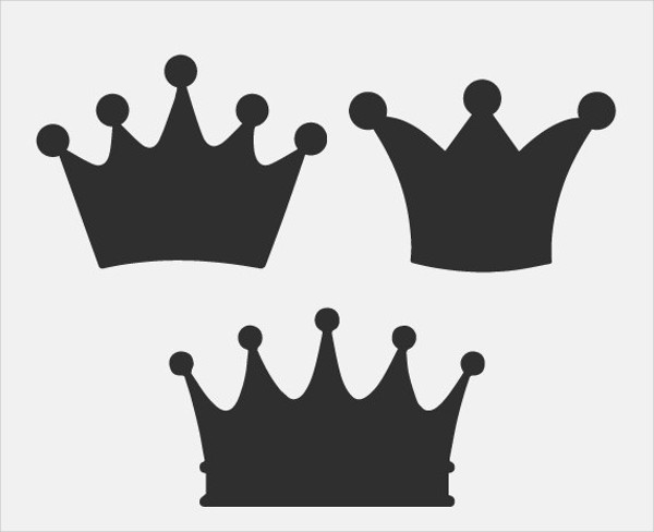 Princess Crown Silhouette Vector 600x488 Princess Crown Silhouette Vector