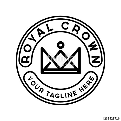 500x500 Line Art Crown Royal Logo Design Stock Image And Royalty Free