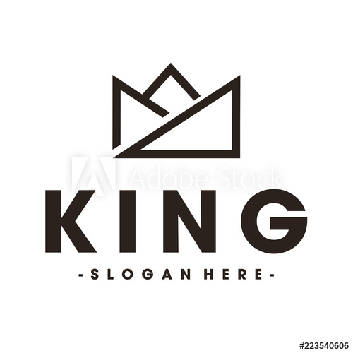500x500 Line Art Crown Royal And King Logo Design Inspiration Vector