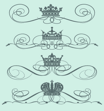 340x363 Royal Crown Decor Vector Free Download