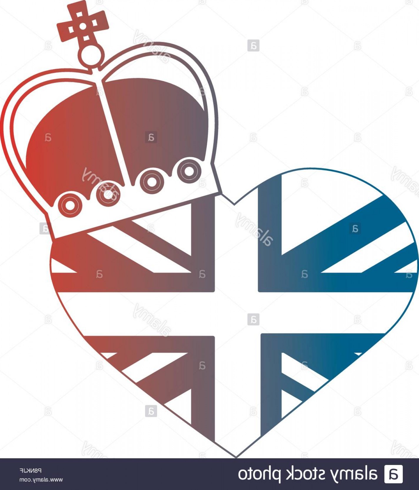 1424x1668 United Kingdom Flag In Heart Crown Royal Vector Illustration