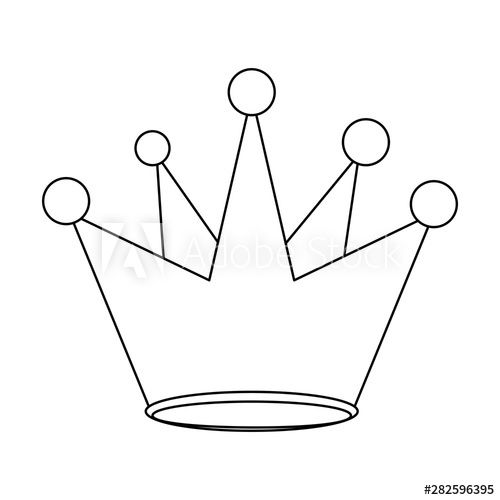 500x500 King Crown Royal Luxury Cartoon In Black And White