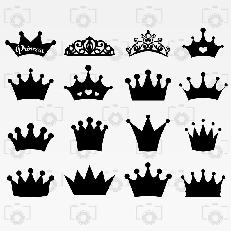 794x794 Crown Crown Vector Crown Silhouette Digital Clipart For Etsy