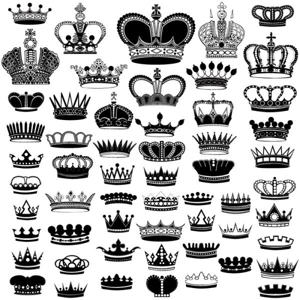 600x600 European Crown Silhouette Vector Material My Free Photoshop World