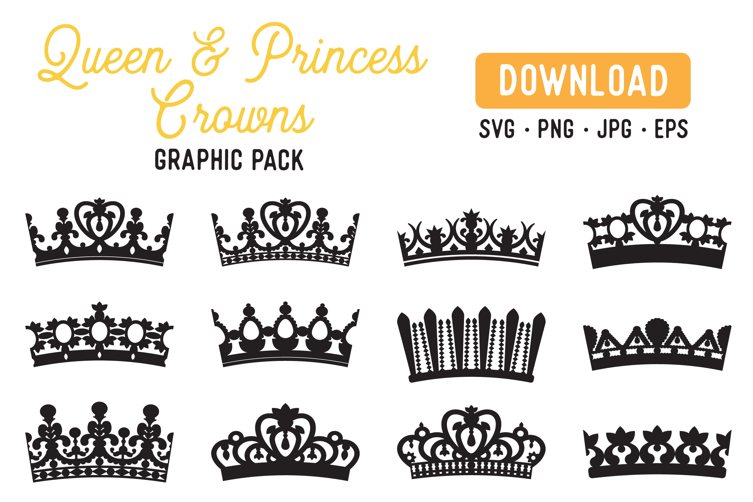 Princess Crown Queen Crown Vector Graphic Pack 2551x1701 Princess Crown Queen Crown Vector Graphic Pack