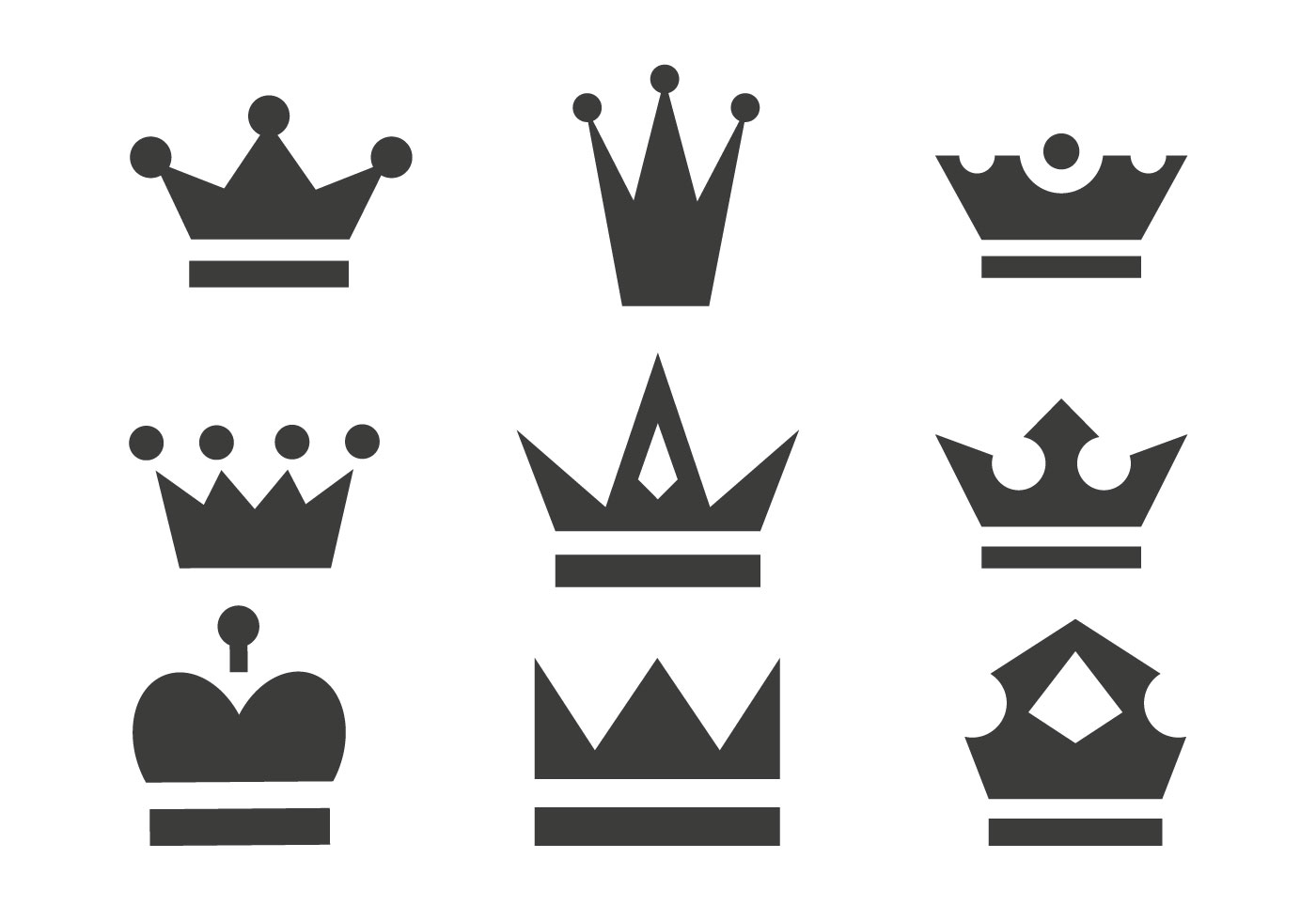 Free Vector Crown Icons 1400x980 Free Vector Crown Icons