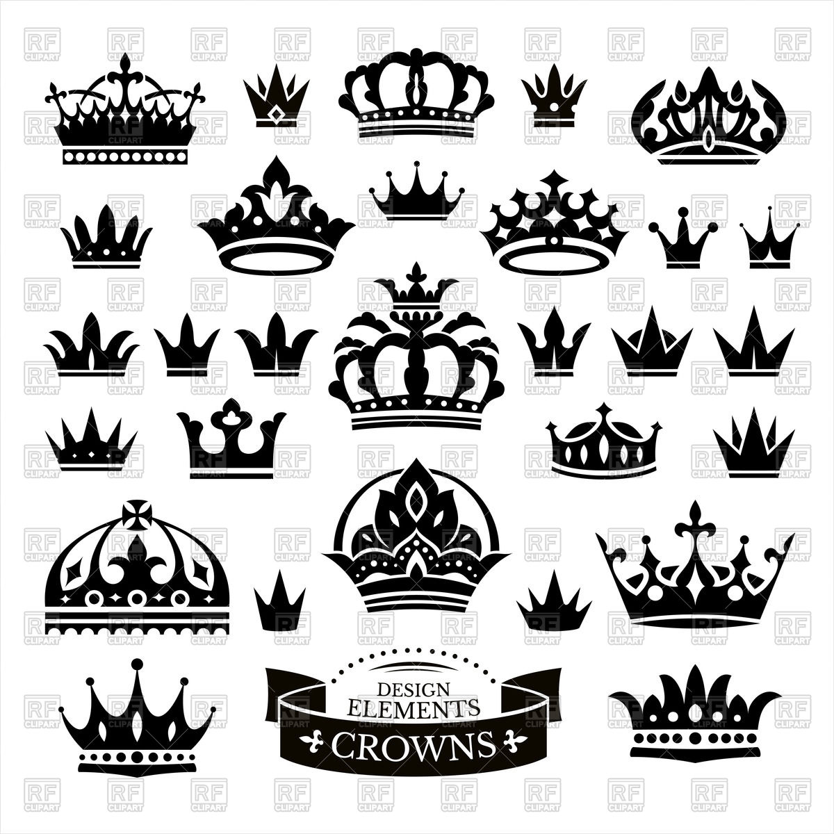 Set Of Various Crowns Vector Image Of Objects Selenamay 1200x1200 Set Of Various Crowns Vector Image Of Objects Selenamay
