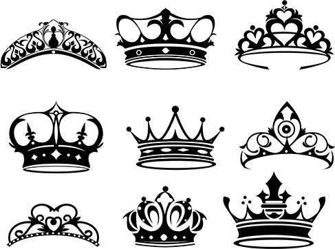 487x362 Huge Collection Of 'crown Silhouette Free Vector' Download More