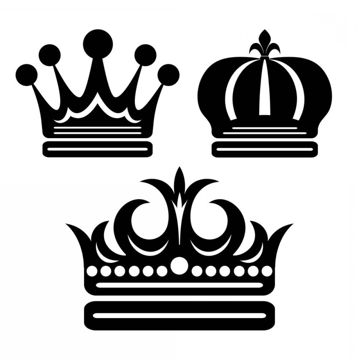 1200x1200 Beauty Crown Silhouette Vector Cqrecords