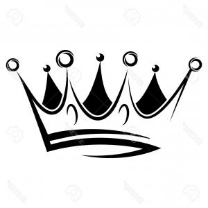 300x300 Photostock Vector Black Abstract Crown For Graphic Design And Logo